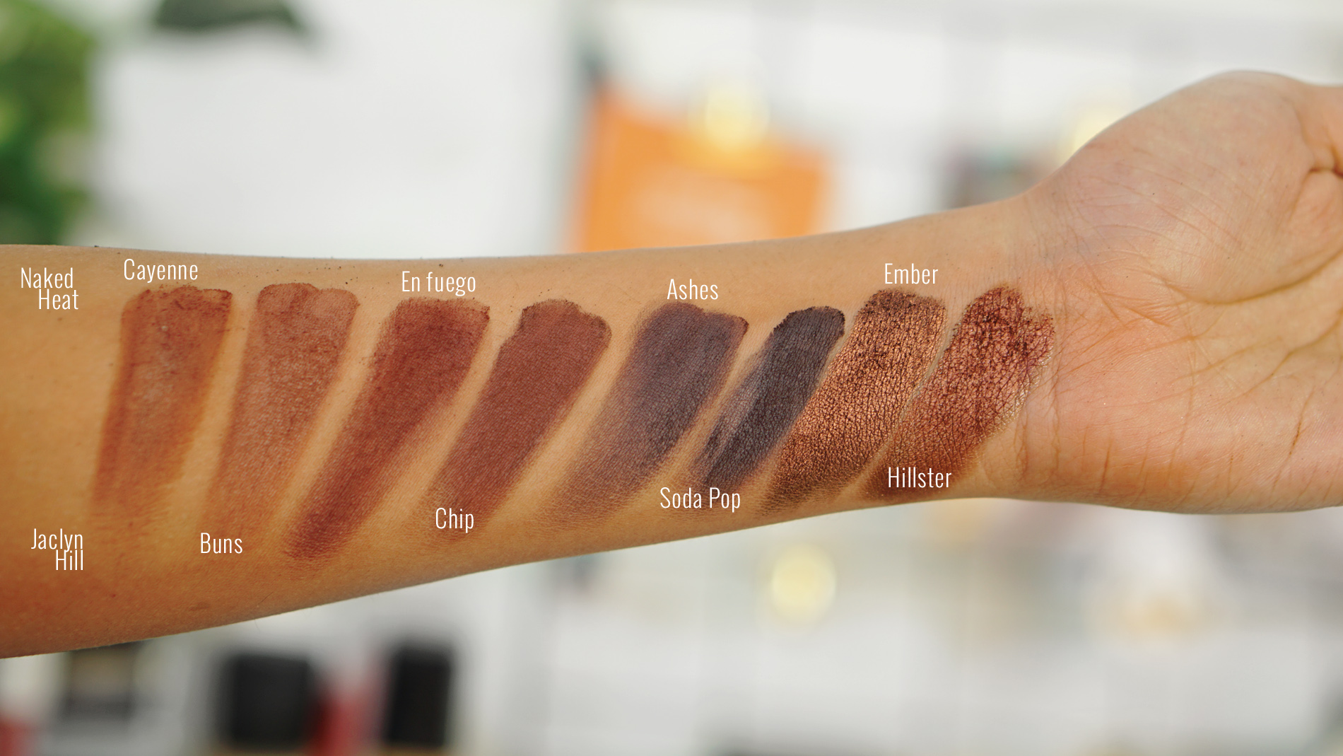 Urban decay naked heat vs morphe jaclyn hill swatches3